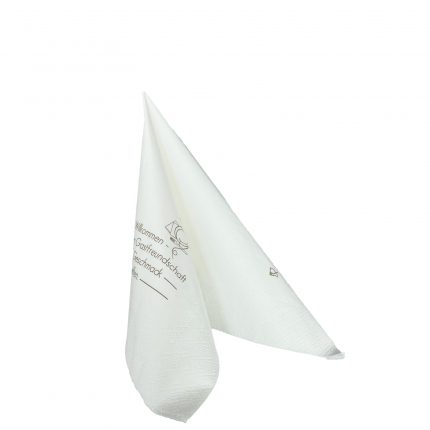 Serviette 3 lagig, weiß, 40x40, 1|4 Falz